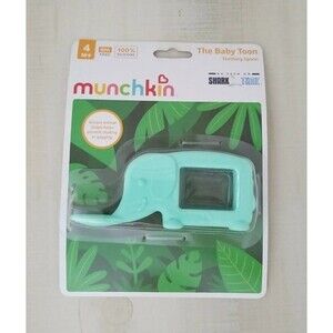 NEW Munchkin The Baby Toon Silicone Teether Spoon Elephant - Mint